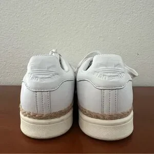 adidas | Shoes | Adidas Stan Smith Rare White Leather Raffia Sneakers ...